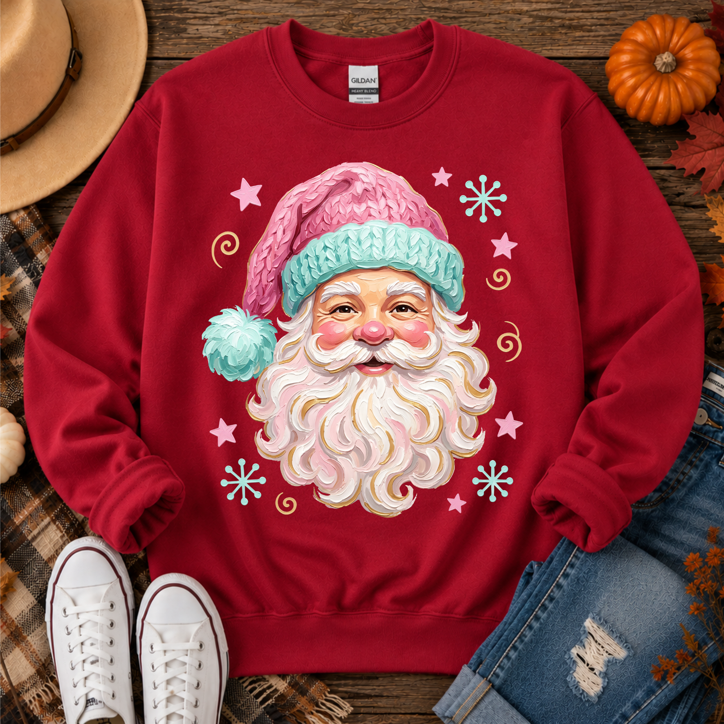 4189 - Mint & Pink Santa