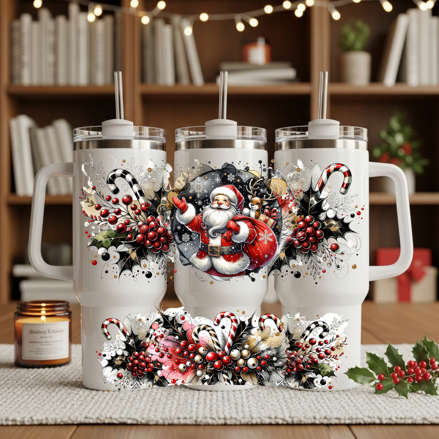 Vintage Santa 40oz Tumbler