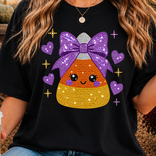 3946 - YOUTH Candy Corn Rhinestones