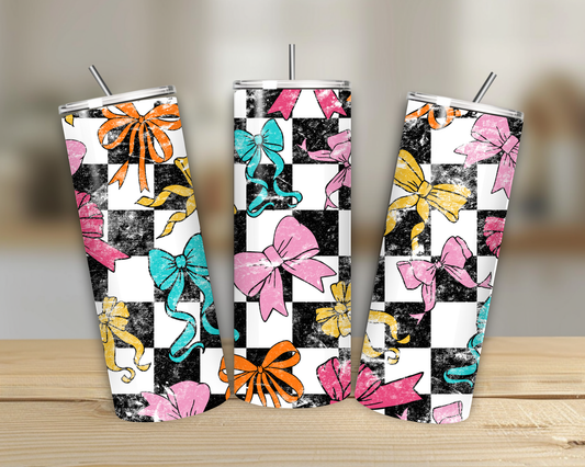 Checkered Bows 20oz Tumbler
