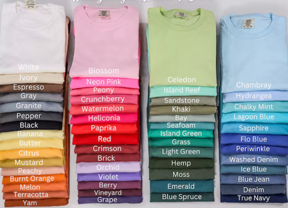 Patch and A Comfort Color Shirt Made On Live