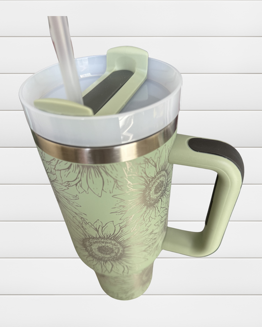 Etched 40oz Tumbler - Color Shown in Image
